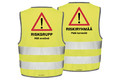 huomioliivi turvavali painatuksella huomio riskit