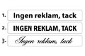 ei mainoksia tarrat ingen reklam