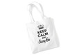 vaalea puuvillakassi painatuksella puuvillakassi keep calm